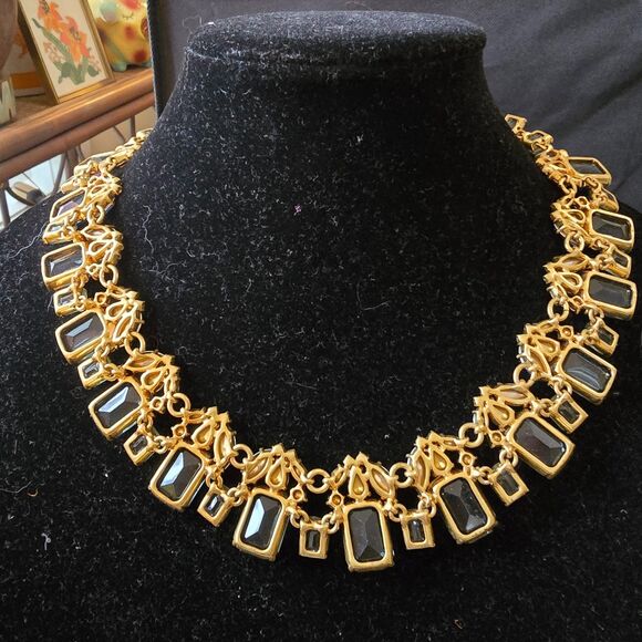 J.Crew Multi Color Glass Crystal Statement Necklace - Picture 3 of 4